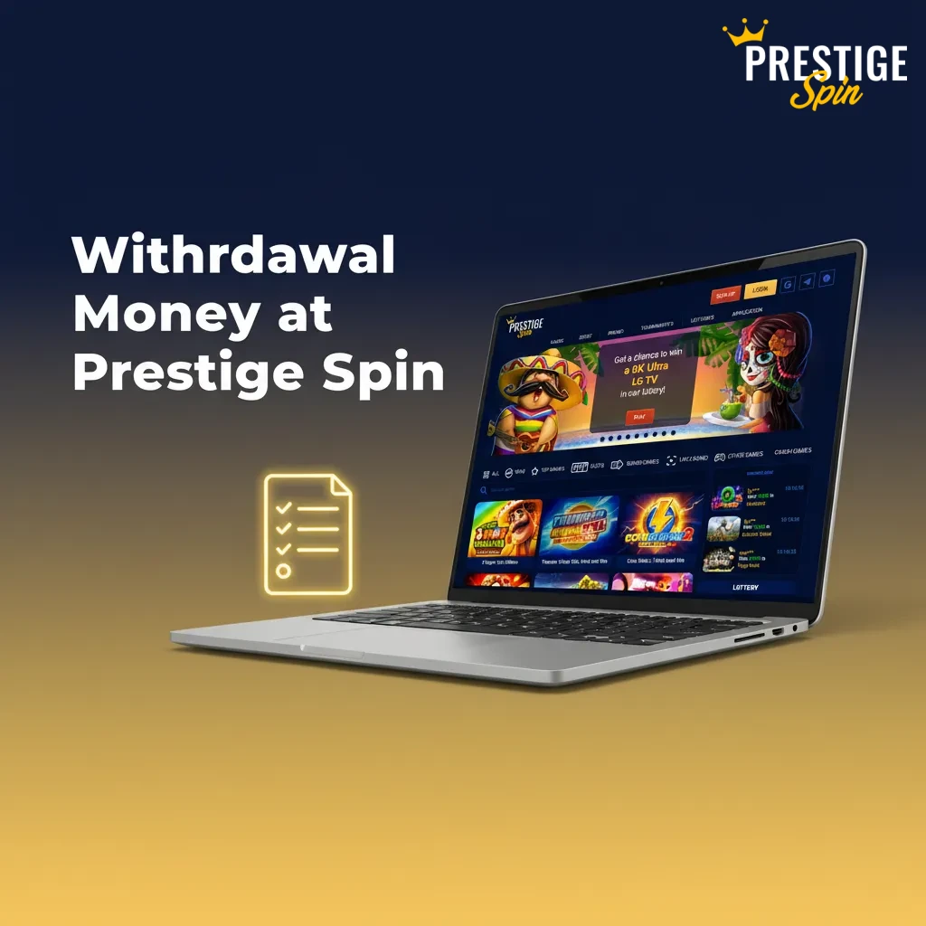 Withdraw at Prestige Spin: log in, cashier, pick verified UK method, enter amount, confirm, verify, track in Transactions.