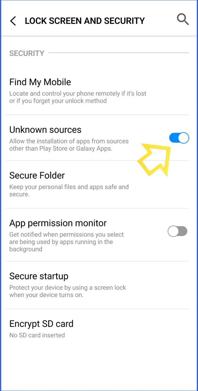 Enable mobile security settings via the official Prestige Spin website.