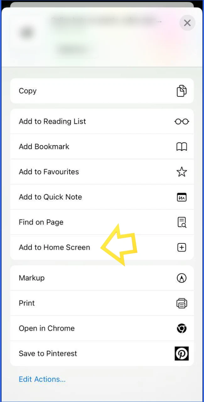 Create a mobile shortcut for the Prestige Spin website.