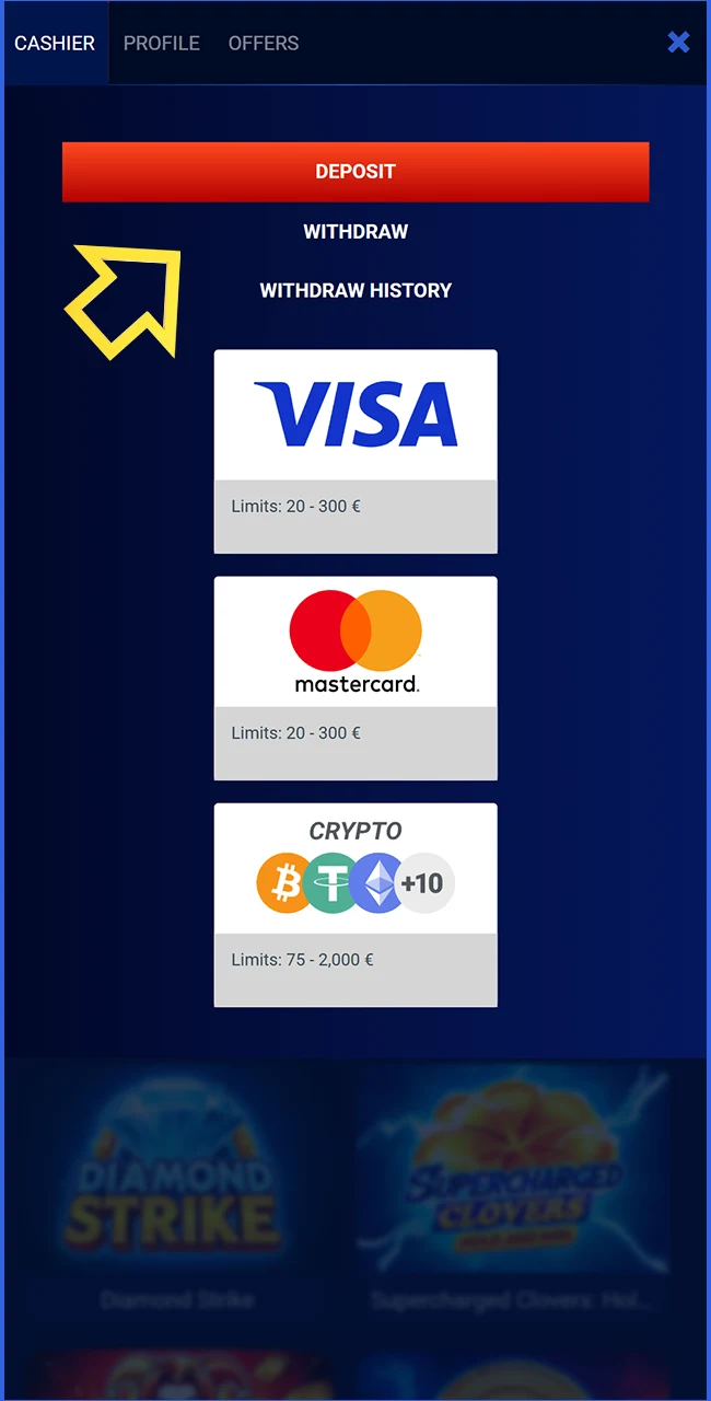 Fund your gaming balance on the official Prestige Spin website today.