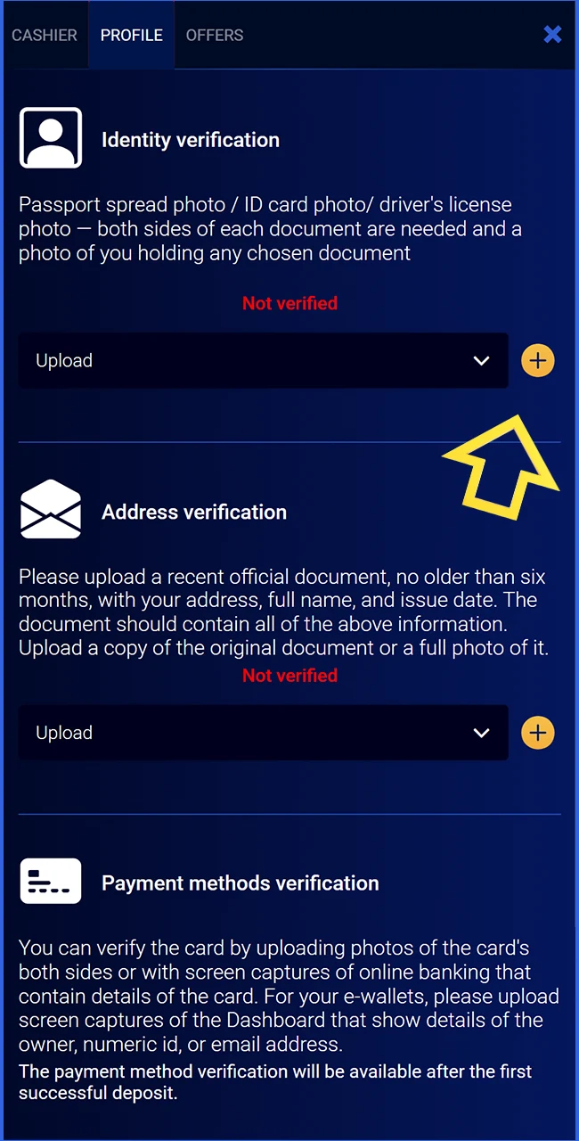 Complete your identity check on the Prestige Spin website United Kingdom.